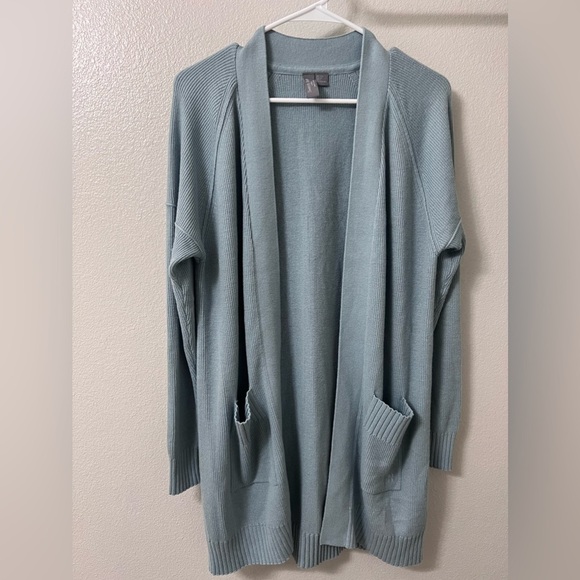 Sweaty Betty Embrace Cashmere Blend Longline Cardigan Blue Size US 2 - Picture 1 of 6